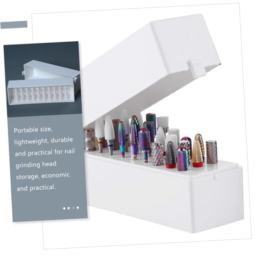 Beaupretty 2 Stück Nagelbohrer Halter Fächer Aufbewahrungsbox für Nagelfräser Bits Robuster Organizer für Nagelbohrer Zubehör Praktisch für Nagelstudio DIY und Nagelkunst Enthusiasten von Beaupretty
