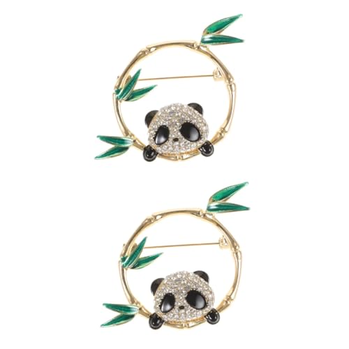 Beaupretty 2 Stück Niedliche Panda Brosche Pin Cartoon Tier Abzeichen für Kleidung Einfach zu für Shirts Taschen und Hüte Bringt Lebendige Outfit von Beaupretty