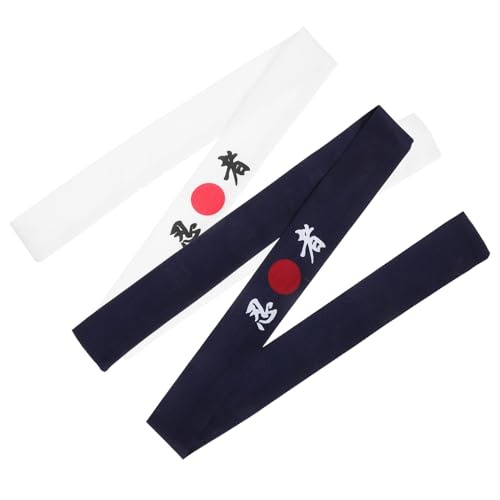 Beaupretty 2st Stirnband Mit Ninja-print Sushi-stirnband Karate-stirnbänder Für Männer Chinesisches Stirnband Japanische Stirnbänder Für Männer Karate-stirnband Afrika Baumwolle Mann Sport von Beaupretty