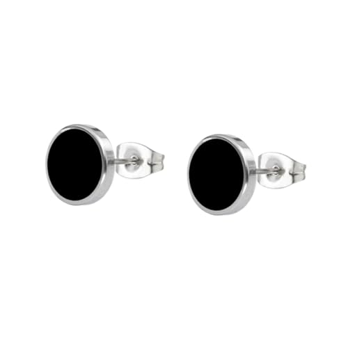 Beaupretty 2 Stück Ohrstecker Geometrisch Rund Damen Herren Piercing Ohrringe Silber Leicht Schraubverschluss Sicherer Halt Alltagsschmuck von Beaupretty