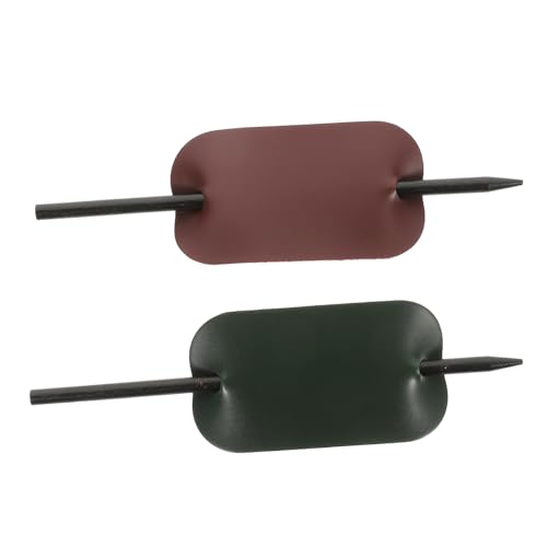 Beaupretty 2 Stück PU Leder Haarklammer mit Haarstab Leicht Weich und Formbeständig Haarknoten Accessoires für Damen Geeignet für Alltag Party Hochzeit und Festliche Anlässe von Beaupretty