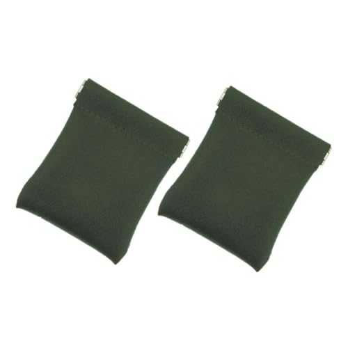 Beaupretty 2 Stück PU Mini Münzgeldbörse Grün Leichtes Tragbares Portemonnaie Langlebigem Lederimitat Kompakte Kleingeldbörse mit Kartenfächern Multifunktional für Damen und Herren von Beaupretty