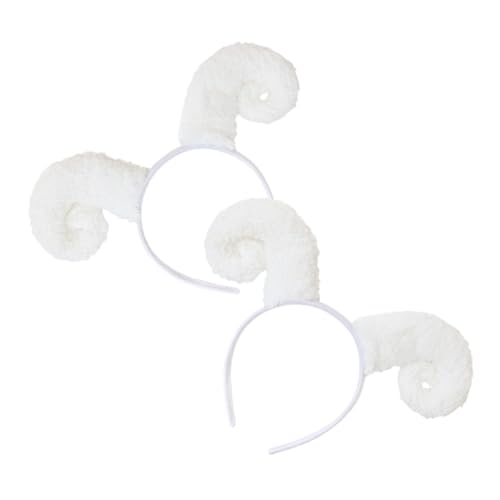 Beaupretty 2 Stück Plüsch Haarreif mit Süßen Schäfchenhörnern Teiliges Weich und Leicht Fest Sitzend für Party Cosplay und Fotorequisiten Dekoratives Haarschmuck für Mädchen von Beaupretty