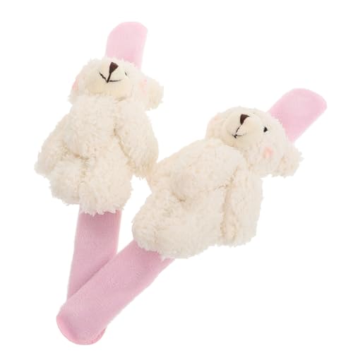 Beaupretty 2stücke Cartoon Bär Slap Armbänder Plüsch Tier Junge Mädchen Party Spielzeug Armreifen Dekorative Karton Bär Armbänder Für Junge Mädchen von Beaupretty