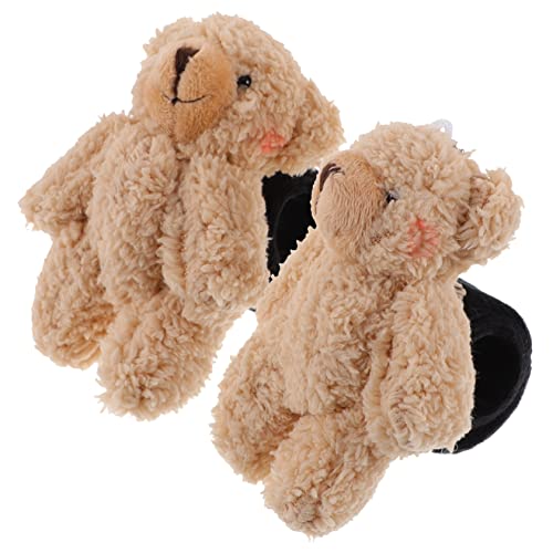 Beaupretty 2 Stück Plüsch Slap Armband mit Niedlichem Bärenmotiv Weiches Cartoon Tier Klatscharmband für Erwachsene Bequemes Greifspielzeug für Geburtstag Halloween und Themenpartys von Beaupretty