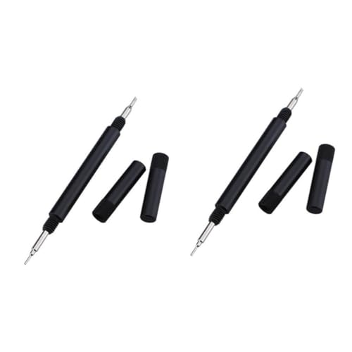 Beaupretty 2 Stück Professionelles Doppelseitiges Uhrenarmband Reparaturwerkzeug Kunststoff Federsteg Entferner Pin Pusher Uhrenband Werkzeug für Herren mit und Gabelspitze Schwarz von Beaupretty
