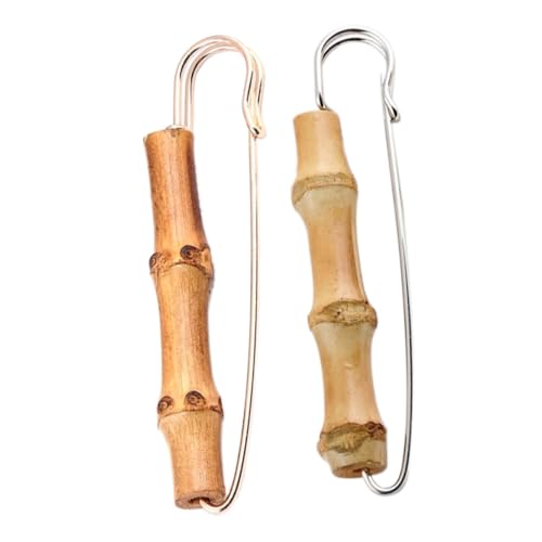 Beaupretty 2 Stück Retro Bambus Design Anstecknadel Kreative Unisex Brosche im Business Suit Corsage Stil Eleganter Lapel Pin für Kleidung Taschen Hüte Modisches Accessoire Zufällige Farbe von Beaupretty