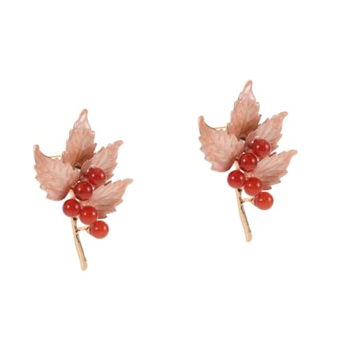 Beaupretty 2 Stück Retro Brosche Ahornblatt für Damen Stilvolle Anstecknadel für Kleidung Eleganter Schmuck für Mäntel Jacken Accessoires Bekleidungsdekoration von Beaupretty