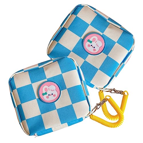 Beaupretty 2 Stück Sanitary Pad Pouch PU Material Tragbar mit Reißverschluss Hygienebeutel für Mädchen Damen Menstruation Outdoor Period Bag für Alltag Schule Handtasche von Beaupretty