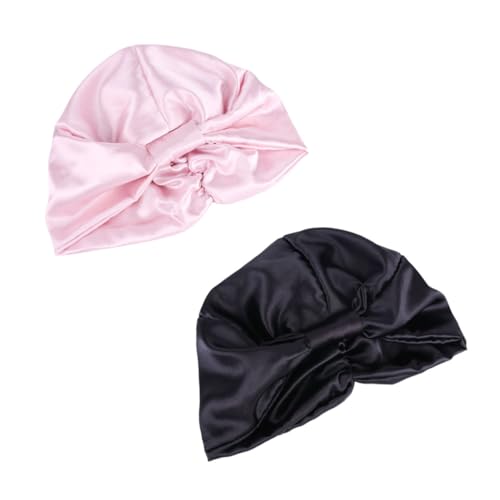 Beaupretty 2 Stück Satin Schlafhaube für Damen Verstellbare Duschhaube Atmungsaktive Haarmütze aus Satin für Langes Haar Leichte und Langlebige Haarkappe für Reisen und Alltag von Beaupretty
