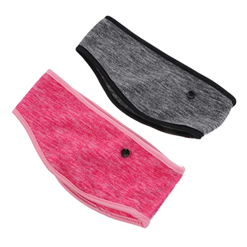 Beaupretty 2st Schal Kopfband Zum Waschen Des Gesichts Elastischer Sportkopfschmuck Kosmetik Frauen Bandana Stirnbänder Haarschmuck Ohr Männer Und Frauen Kationisches Doppelseitiges Vlies von Beaupretty