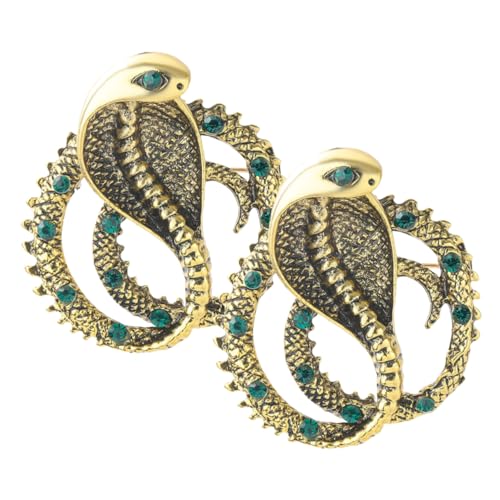 Beaupretty 2 Stück Schlangen Förmige Broschen mit Strass Legierungs Lapel Pin für Damen Eleganter Schmuck für Besondere Anlässe und Alltag von Beaupretty