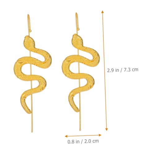 Beaupretty 2 Stück Schlangenohrringe Ohrclips Damen Punk Stil Ear Cuff Hook Piercing Ohrschmuck Modisch Komfortabel Weihnachten Valentinstag von Beaupretty
