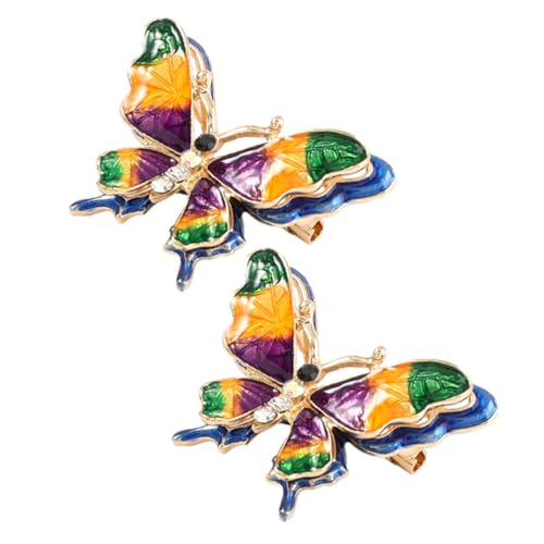 Beaupretty 2 Stück Schmetterling Brosche Pin mit Bunten Strasssteinen Eleganter Anstecker für Frauen für Schals Kleider Modisches Accessoire von Beaupretty