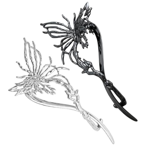 Beaupretty 2 Stück Schmetterling Haarspangen Damen Haarklammern Leicht Robust Design für Haarknoten Alltag Hochzeit Party Frisuren Zubehör von Beaupretty