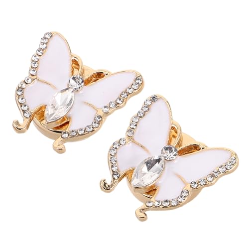 Beaupretty 2 Stück Schmetterlings Manschettenknöpfe Hemdmanschettenknöpfe Brautmanschetten Anzugmanschettenknöpfe Armschmuck Für Damen Strass Kleidung Dekorative Clips von Beaupretty