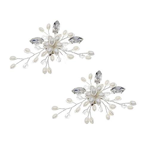 Beaupretty 2 Stück Schuhclips Damen Perlen Strass Schuhschnalle Schmuck Hochzeit Party Elegant für Frauen Mädchen Dekoration Passend für Absatzschuhe und Formelle Anlässe von Beaupretty