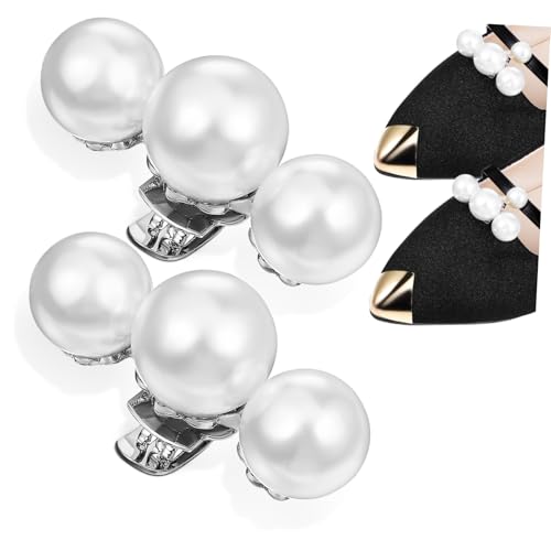 Beaupretty 2 Stück Schuhclips mit Kunstperlen Dekorative Schuhschnallen für High Heels Schuhschmuck Abnehmbare Dekorationen für Damen Stilvolle Fersen Accessoires von Beaupretty