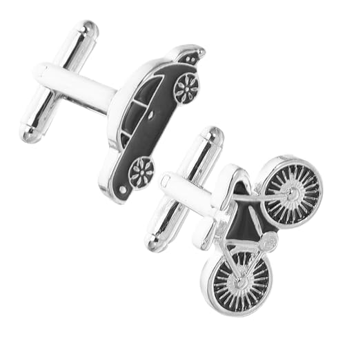 Beaupretty 2stücke Er Herren Hemdknöpfe in Auto Und Fahrraddesign Schwarze Manschettenknöpfe Für Smoking Hochzeit Party Und Alltag von Beaupretty