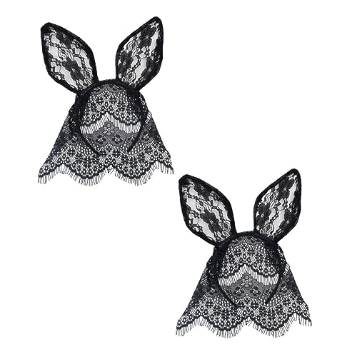 Beaupretty 2 Stück Schwarze Spitzen Haarreifen mit Katzen und Hasenohren Teiliges Dekoratives Schleier Design Stilvoller Tierohren Kopfschmuck für Cosplay Fasching und Partys Beaupretty 2 Stück Schwarze Spitzen Haarreifen mit Katzen und Hasenohren Teiliges Dekoratives Schleier Design Stilvoller Tierohren Kopfschmuck für Cosplay Fasching und Partys von Beaupretty