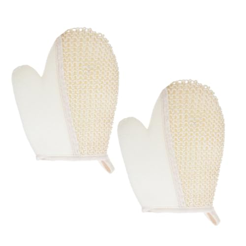 Beaupretty 2 Stück Sisal-Handschuhe Arbeitshandschuhe für Damen -Reinigung Peeling wasserfeste Reinigung Badehandschuhe Poolreinigungshandschuhe Bath Pouf Stoff von Beaupretty