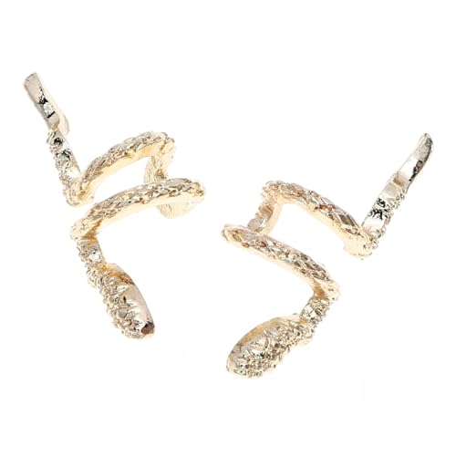 Beaupretty 2 Stück Snake Shape Ear Clips für Damen Kreative Ohrringe Piercing Goldfarbene Bohemian Ohraccessoires für Besondere Anlässe von Beaupretty