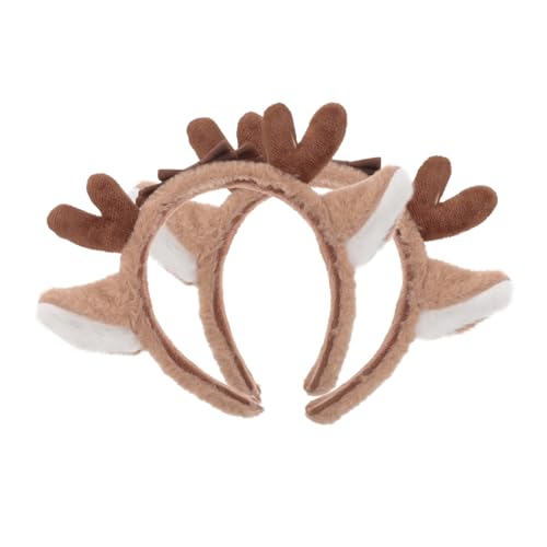 Beaupretty 2stücke Hirschgeweih Stirnbänder Für Niedliche Antler Haarschmuck Für Weihnachts Halloween Und Cosplay-partys Mit Lebensechten Plüschohren von Beaupretty