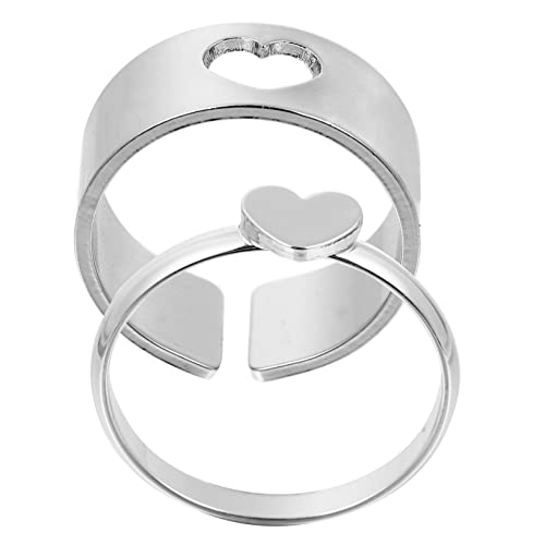 Beaupretty 2 Stück Stylische Ringe für Männer und Frauen Romantische Finger Ringe mit Langlebig und Hautfreundlich Perfektes für Verlobung oder Valentinstag von Beaupretty