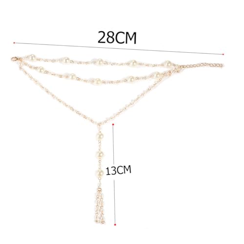 Beaupretty 2 Stück Stylisches Fußkettchen Damen Mehrschichtig mit Perlen Leichter Hautfreundlicher Schmuck für Sommer Strand Yoga Modisches Accessoire von Beaupretty