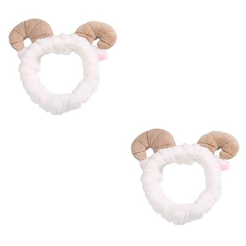 Beaupretty Haarband 2 Stück Süße Mädchen Dreidimensionales Damen- Xx Cm Hornentferner Plüsch-Ohr Kawaii Wasch-Kopfwickel Strumpf Gesichtsbehandlung Spa Flauschig Für Die von Beaupretty