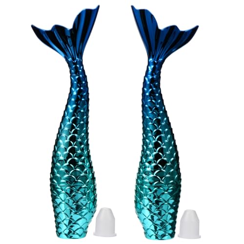 Beaupretty 2 Stück Süße Meerjungfrau Eyeliner Röhrchen Leere Kosmetikbehälter für Flüssig Eyeliner und Wimpern Nachfüllbare Tuben für Reisen und Makeup Artist von Beaupretty