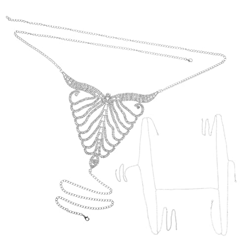 Beaupretty 2 Stück Taillenkette Set Set Ketten für Taille Körperkette Körperschmuck aus Strass Hüftkette Strasskörperkette Taillenschmuck Taillengürtel für Frauenmode Bauchkette frauen Silber von Beaupretty
