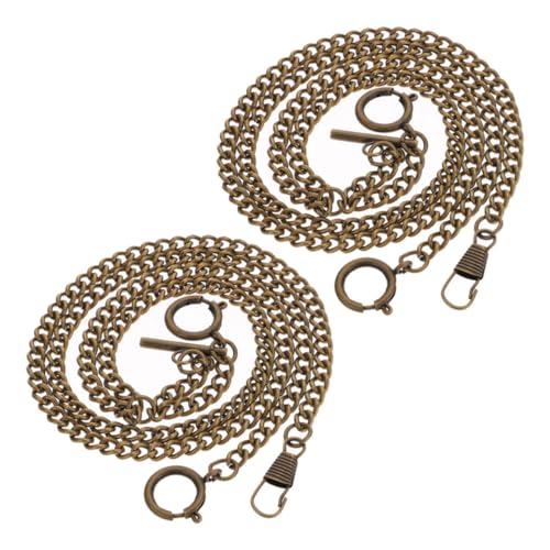 Beaupretty 2stücke Retro Metall Taschenuhr Kette Mit Karabinerverschluss Lange Hängende Kette Für Herren Stilvolles Accessoire Für Hochzeiten Partys Oder Alltagskleidung von Beaupretty