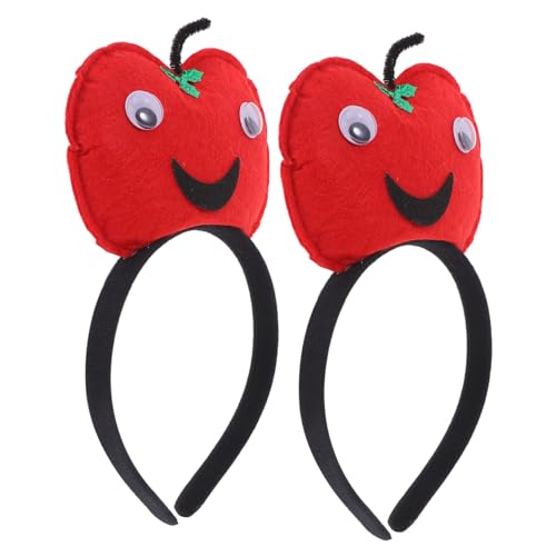 Beaupretty 2 Stück Teiliges Apfel Stirnband Cosplay Haarreif für Karneval Halloween Party Leichtes Detailreiches Design mit Fruchtigem Kopfschmuck Verspieltes Accessoire für Festliche Kostüme von Beaupretty