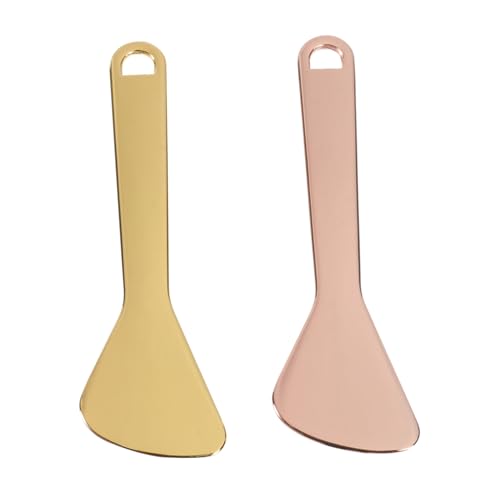 Beaupretty 2 Stück Teiliges Augencreme Löffel aus Rostfreiem Material Kompakt und Tragbar Innovatives Design für Präzise Gesichtspflege und Hygienische Kosmetik anwendung Gold und von Beaupretty