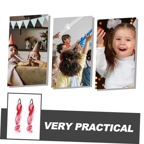 Beaupretty 2 Stück Teiliges Bunte Pferdeschwanz Extensions aus Weichen Verhedderfreien Synthetischen Fasern Komfortabel und Einfach zu Befestigen Farbenfrohe Haarverlängerung für Mädchen von Beaupretty