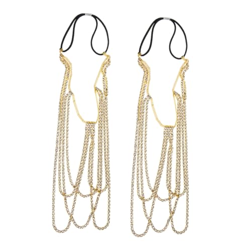 Beaupretty 2 Stück Teiliges Elastischer Rhinestone Bein Kette für Frauen Bohemian Körperkette mit Funkelnden Kristallen für Sommerstrandpartys und Rave Events von Beaupretty