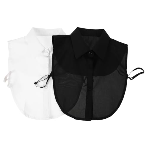 Beaupretty 2stücke Falscher Kragen Für Damen Abnehmbarer Dickey-halskragen Aus Polyester Mit Falten-design Für Alltagskleidung in Verschiedenen Farben von Beaupretty
