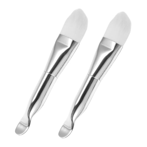 Beaupretty 2 Stück Teiliges Gesichtsmaske Pinselset Doppelseitiger mit Löffel Weichen Borsten für Präzises Auftragen von Geeignet für Hauttypen von Beaupretty