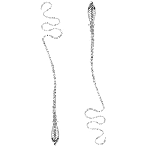 Beaupretty 2 Stück Teiliges Haarschmuck Schlangenform Glänzend mit Langer Kette Dekorative Haarspange aus Langlebiger für Damen Geeignet für Hochzeit Party Alltag und Besondere Anlässe von Beaupretty