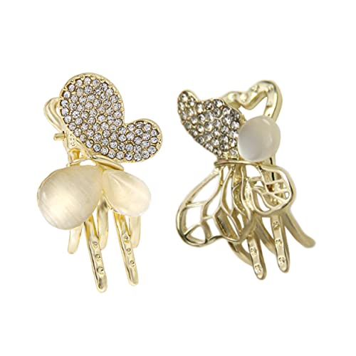 Beaupretty 2 Stück Teiliges Kleine Schmetterling Haarklammern mit Strasssteinen Haarschmuck Clips für Frauen und Mädchen Langlebige und Rutschfeste Haarspangen für Alltag und Feier von Beaupretty