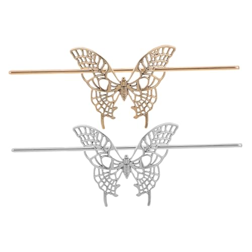 Beaupretty 2stücke Schmetterlings-haargabel Aus Metall Chinesische Haaraccessoires Haarspangen Im Vintage-stil Haarstäbe Für Frauen Und Mädchen Styling-accessoires Für Langes Dickes Haar von Beaupretty