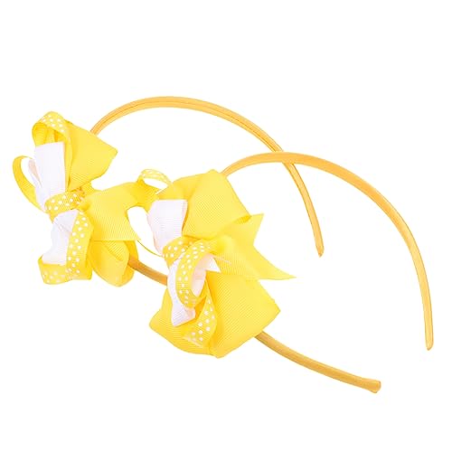 Beaupretty 2 Stück Teiliges Süßes Haarband mit Weißem Gepunktetem Schleifen Design Elastisch und Bequem für Party Cosplay und Tägliche Dekoration Junger Mädchen von Beaupretty