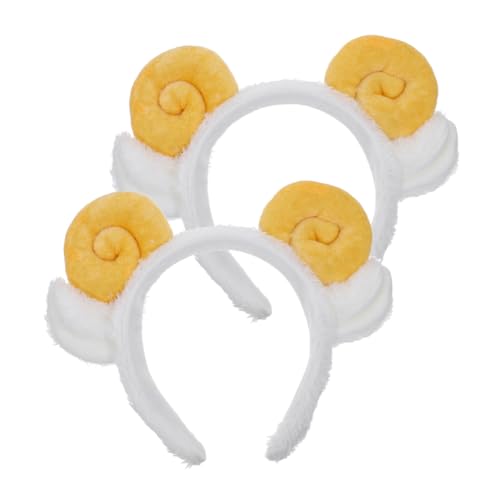 Beaupretty 2 Stück Teiliges Süßes Schafhörner Stirnband aus Sicherem Material Atmungsaktiv und Angenehm Modische Kopfbedeckung für Halloween Party Cosplay und Festliche Anlässe von Beaupretty