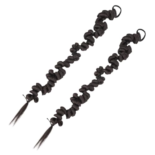 Beaupretty 2 Stück Teiliges Synthetisches Zopf Pferdeschwanz Haarteil mit Haargummi Leichte Unregelmäßige Geflochtene Extensions für Damen Vielseitig für Alltag Party Hochzeit Einfach von Beaupretty