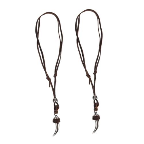 Beaupretty 2stücke Kette Für Männer Mit Verstellbarem Wolfszahn-anhänger Halskette Aus Textil Und Zinklegierung Robust Und Hypoallergen Passend Für Verschiedene Anlässe Wie Alltag Partys Und von Beaupretty