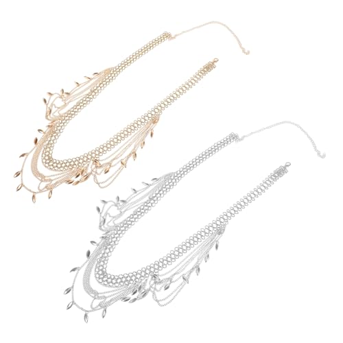 Beaupretty 2 Stück Teiliges Verstellbares Damen Taillengürtel Mehrlagige Ethno-metall-körperkette Modische Bauchkette für Kleider Jeans Festliche Anlässe Angenehm und Stilvoll von Beaupretty