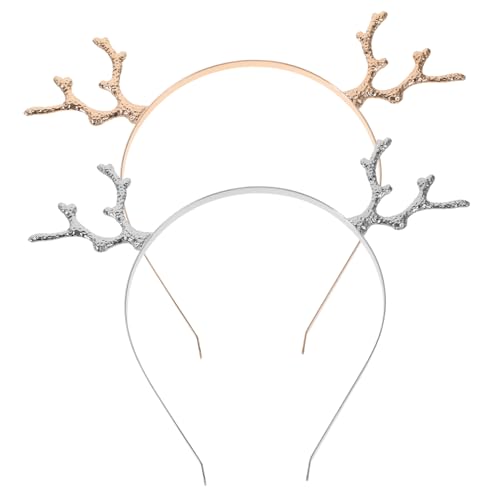 Beaupretty 2 Stück Teiliges Weihnachts Haarband mit Metallgeweih Cosplay Haarschmuck für Erwachsene und Universelle Design für Party Festival und Karneval von Beaupretty