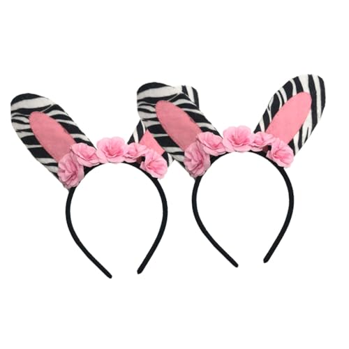 Beaupretty 2 Stück Teiliges Zebra Ohr Haarreif Niedlich und Langlebig als Party und Festival Haaraccessoire Vielseitig für Kostüm und Karneval Geeignet von Beaupretty