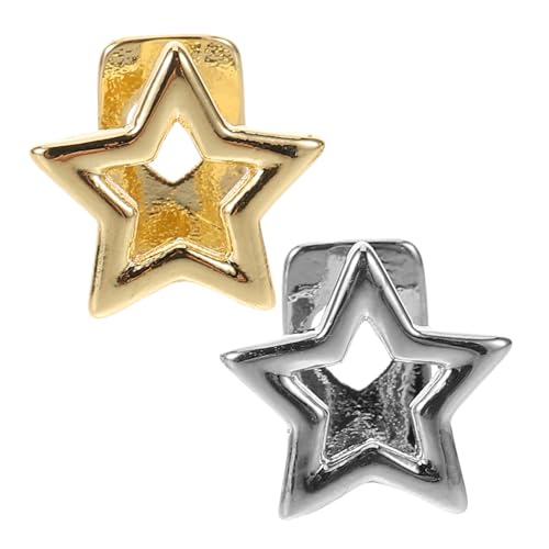 Beaupretty 2 Stück Trendige Zahngrills Grills Für Zähne Rapper Zubehör Hip Hop Zähne Einfache Zahngrills Für Männer Stern Zahnschmuck Metall Zahngrill Ankleide von Beaupretty